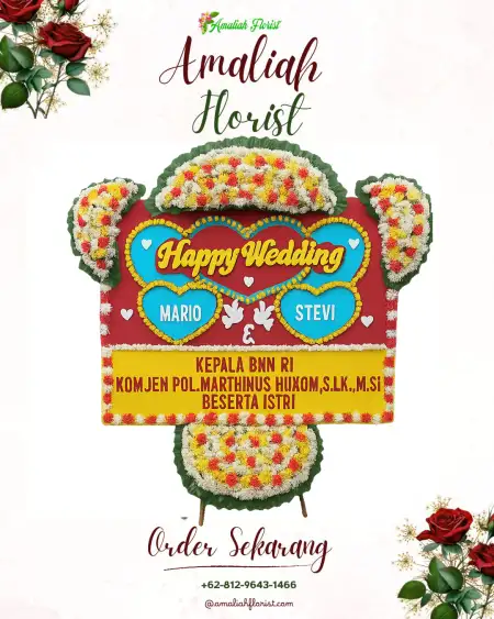 Papan Bunga Pernikahan Walahir